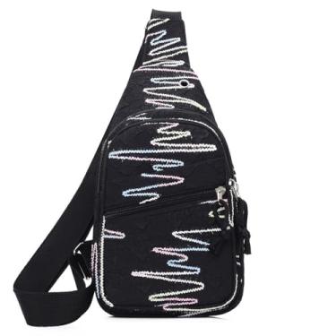 Imagem de Bolsa tiracolo feminina de alto valor, lazer, esportes, simples, moderna, bolsa de ombro, Lx06-a-012-black1, Lx06-a-012-black1