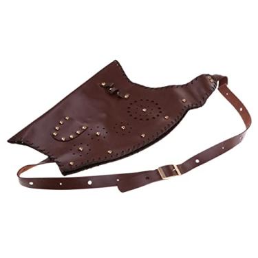 Imagem de Luzhengyang Bolsa portátil com suporte para arco e flecha para transporte seguro | Alças de ombro ajustáveis de peso | Serve na maioria dos arcos | Couro | 2345 polegadas | Acessórios de caça