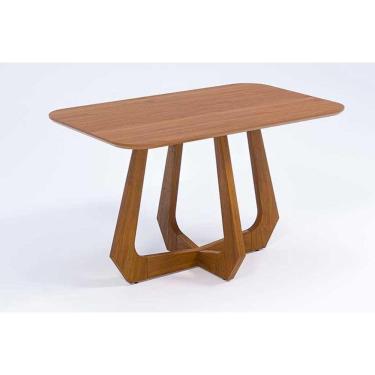 Imagem de Mesa De Sala Jantar Bromélia Natuame C/ Tampo Madeirado 130x80cm Carvalho/cinamomo - Cimol