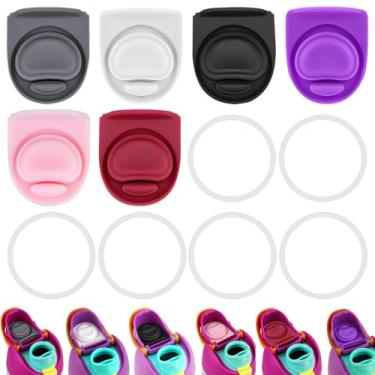 Imagem de 6 conjuntos de anéis de vedação e rolha de substituição para Owala FreeSip 680 g 947 ml, tampa de vedação de vedação de silicone para Owala 16/19/24/32/1,134 g tampa de vedação de silicone acessórios