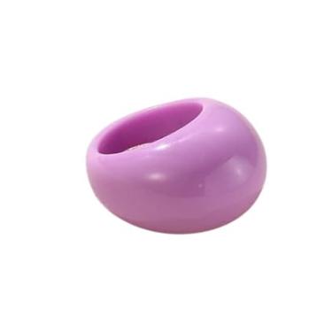 Imagem de MMIUAEG Anel grosso de resina transparente, anéis de articulação vintage de acrílico multicolorido estética moderna declaração Y2k anel de junta de dedo grosso para mulheres, Acrílico, Sem pedra