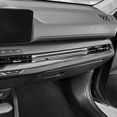 Imagem de Amzcar Acabamento da tampa da saída de ar, acabamento da tampa do painel do carro, capa do painel do console central, compatível com acessórios Kia K4 2025 (grão de madeira)