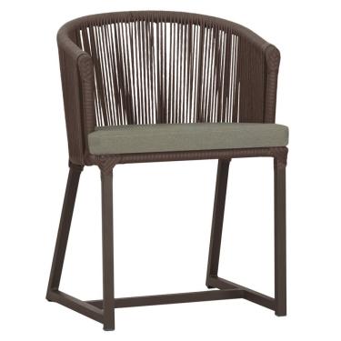 Imagem de Cadeira De Jantar Noronha Alumínio Marrom E8 Trama Original Marrom