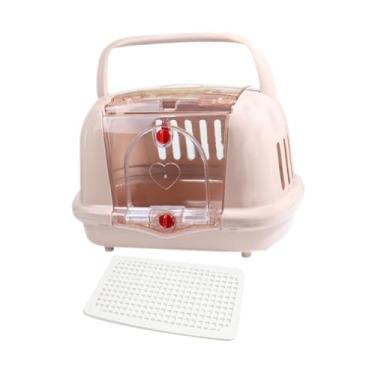 Imagem de ＡＷＨＡＯ Canil para Cães Pet Travel Carrier Respirável Pet Supplies Leve Portátil Transportadora para Cães Gato Gatinho Cachorro Interior Exterior, Marrom