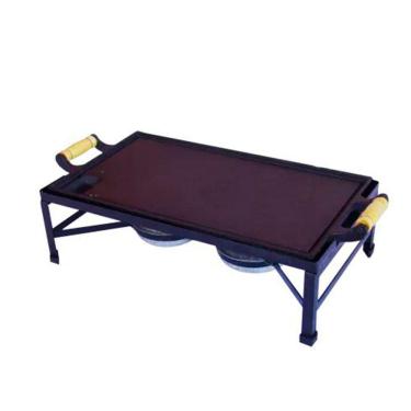 Imagem de Rechaud Bifeteira Ferro Fundido Álcool 2 Fogareiros