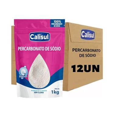 Imagem de KIT 12 Percarbonato de Sódio 1kg 100% Puro Tira Manchas em Pó Sem Cloro, Biodegradável e Seguro para Roupas Brancas, Coloridas e Limpeza Doméstica - CAIXA FECHADA