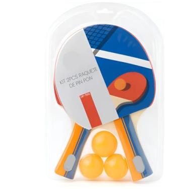 Imagem de Kit Ping Pong Tênis de Mesa 2 Raquetes +3 Bolinhas