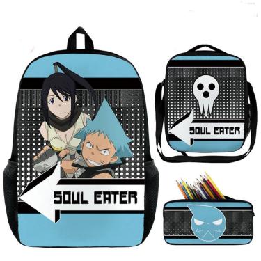 Imagem de Mochila escolar, 3 unidades/Lot Souls Eaters Anime para crianças