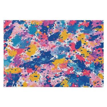 Imagem de CEBUGI Tapete de área 60 x 90 cm macio lavável tapete antiderrapante com suporte de borracha tapetes de área coloridos para sala de estar, quarto, decoração de casa