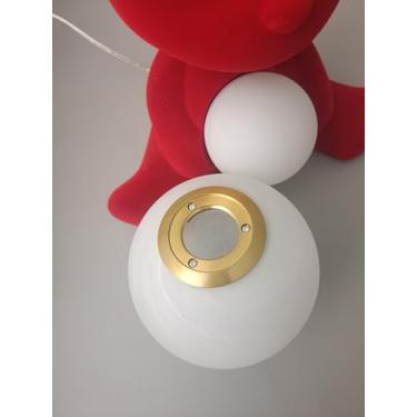 Imagem de Globo de vidro branco leitoso fosco com textura de nuvem, cúpula de vidro opalino, peça de reposição para lustres, luminárias pendentes e arandelas de 15 cm.