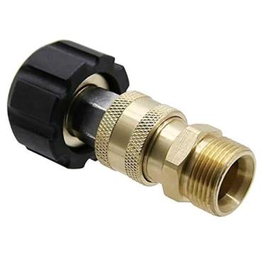 Imagem de Adaptador de conector de mangueira de lavadora de pressão M22 fêmea para 1/4 macho lavadora de pressão conexões rápidas