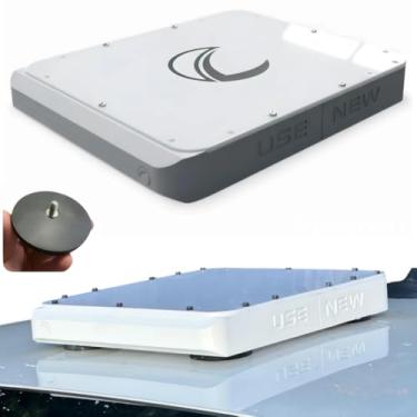 Imagem de Suporte Starlink Mini Veicular Antena Starlink Gen3 Gen4 Gen5 Instalação Para Teto Carro Caminhonete Caminhão Com Ímãs Emborrachados Neodímio Portátil Fixar (Branca)