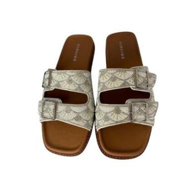 Imagem de Papeti Feminina Lia Line em Couro Com Aplique de Brilho-Feminino