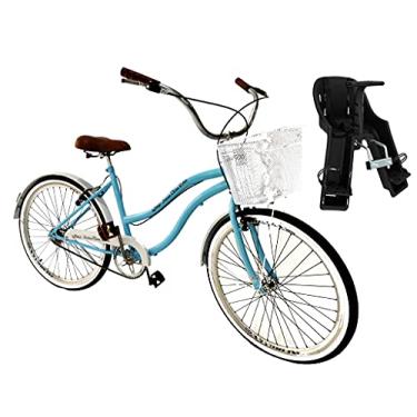 Imagem de Bicicleta Aro 26 passeio sem marchas com Cadeirinha Azul BB