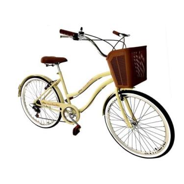 Imagem de Bicicleta Urbana Aro 26 Vintage 6v Bege