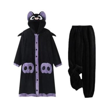 Imagem de Pijamas De Pelúcia De Morcego Para Mulheres, Fantasia De Anime Kawaii 