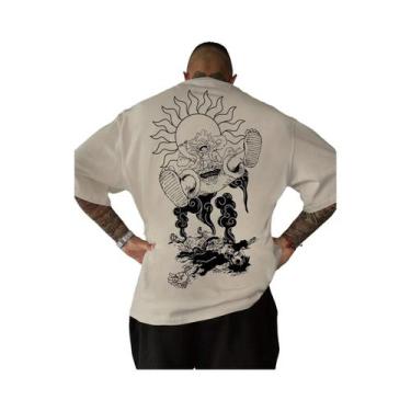 Imagem de Camiseta De Manga Curta Estampada Luffy Para Homens E Mulheres Moda Ca