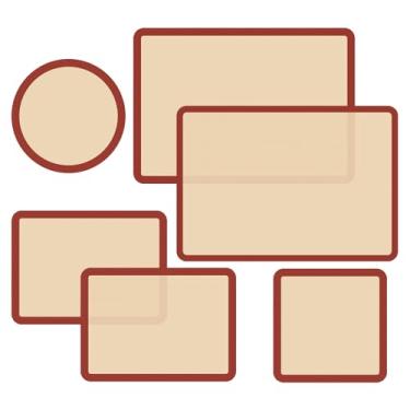 Imagem de Conjunto de 6 tapetes de silicone para assadeiras, tapetes de silicone antiaderentes e reutilizáveis para pastelaria, macarrão, biscoitos, pizza