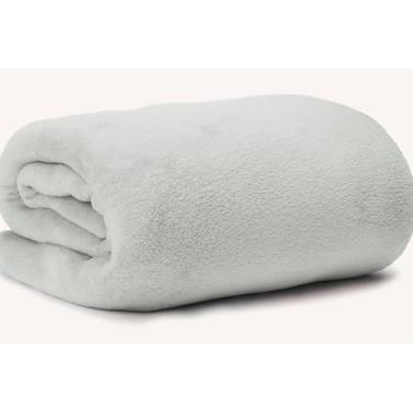Imagem de Cobertor Casal Manta Microfibra Fleece 1,20 x 2,20m – Macio, Leve, Quentinho e 100% Poliéster para Cama e Sofá (Cinza)