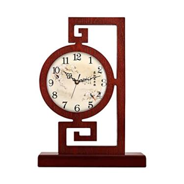 Imagem de Relógio de mesa vintage retrô estilo chinês relógio de mesa sala de estar criativo relógio de mesa simples relógio de mesa para casa relógio de pêndulo
