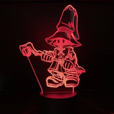 Imagem de Luz noturna LED 3D Final Fantasy Black Mages com mudança de cor