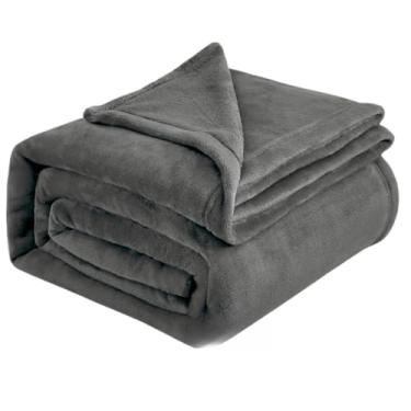 Imagem de Manta Casal Microfibra 2,00x1,80Mt Lisa(Cinza)