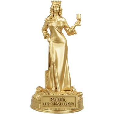 Imagem de Estátua Pombagira Rainha do Cemitério Imagem Umbanda Candomblé (Cor Ouro)