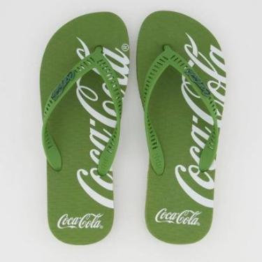 Imagem de Chinelo Coca Cola Spencerian Verde Musgo-Masculino