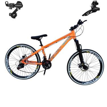 Imagem de Bicicleta 26 VikingX Tuff30 24v Cambios Shimano Pneu Slick Fino Faixa Branco1.50-Unissex