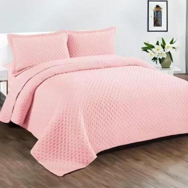 Imagem de Kit Colcha / Cobre leito Solteiro Plume - Sultan, ROSA