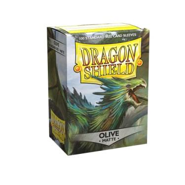 Imagem de Arcane Tinmen Dragon Shield Standard Size Sleeves – Matte Olive 100CT - Card Sleeves are Smooth & Tough - Compatible with Pokemon, Yugioh, & Magic The Gathering Card Sleeves – MTG, TCG, OCG
