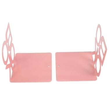 Imagem de Organizador de suporte para livros, metal resistente, antiderrapante, formato em l, rolha para prateleira, armário, escola, escritório, casa, biblioteca, decoração de mesa