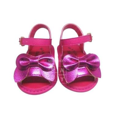 Imagem de Sandalia Bebe Infantil Menina Laço Pink Manozinhos Baby Ref.S071, 17, 