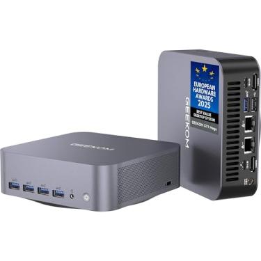 Imagem de GEEKOM GT1 Mega AI Mini PC, com Intel 14ª geração Ultra 9 185H (até 5,1 GHz), 32GB DDR5 1TB M.2 NVMe SSD, mini computadores desktop Windows 11 Pro, 2.5G Dual LAN/WiFi 7/BT 5.4/USB4.0/8K/3 anos de