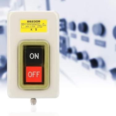 Imagem de AMONIDA Interruptor de Botão Liga/desliga 3P Com Travamento Automático para Controle de Motor e Comutação de Circuito Elétrico, Material Durável para Longa Vida útil, Aplicável para Uso Industrial