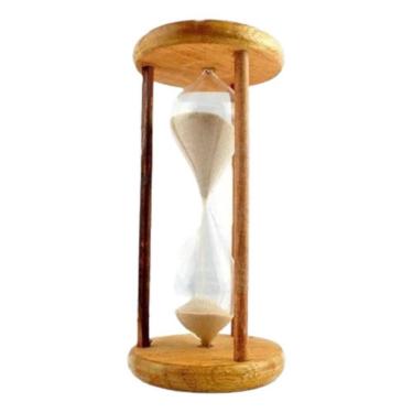 Imagem de Ampulheta Madeira E Vidro Relógio De Areia 10 Seg