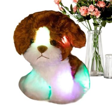 Imagem de Animal em Pelúcia Luminescente - Boneca Almofada Macia Fofinha Para Aconchego - Cachorrinho De Pelúcia Com LED Que Brilha - Para Aniversários Natal Halloween Viagem Meninos