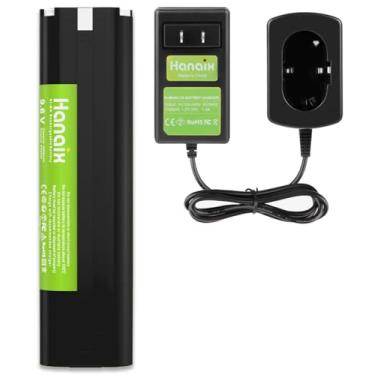 Imagem de Hanaix Bateria e carregador de 9,6 V 4,5 Ah compatíveis com Makita 9000 9033 6095d da391d kr23/43 9600 6096d 9001 9002 192696-2 193890-9 632007-4 para Makita Bateria de 9,6 V