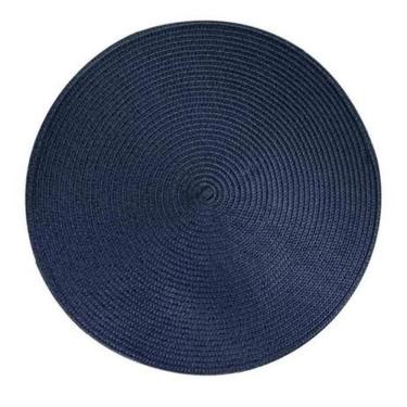 Imagem de Jogo 4 Lugares Americano Redondo Azul Escuro