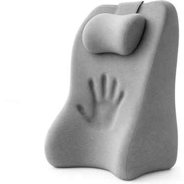 Imagem de Almofada ergonômica para sofá e cadeira, espuma macia de alto rebote com capa removível, almofada de suporte para costas e pernas sem odor para suporte de postura, alívio de dores nas costas e