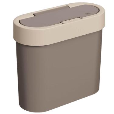 Imagem de Lixeira Flat 2,8 Litros Warm Gray - 17003-0334 - Coza