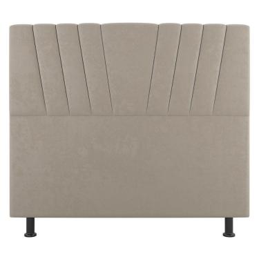 Imagem de Cabeceira Cama Box Casal Queen Size Dublin 160cm Linho Bege - Abmaza