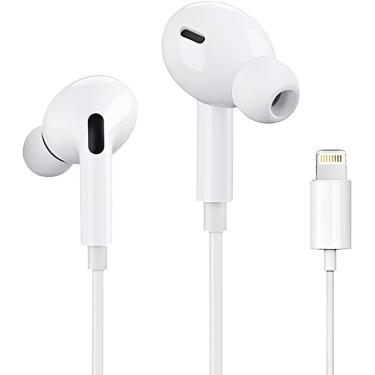 Imagem de Fone com Fio Entrada IOS Branco Microfone Cancelamento de Ruído