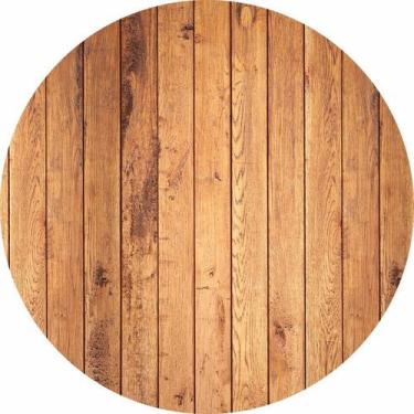 Imagem de Painel de Lona Redondo Textura de Madeira Ripas - Fabrika De Festa, 14