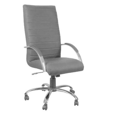 Imagem de Cadeira Roma Presidente Preta Base Cromada 100% Nacional