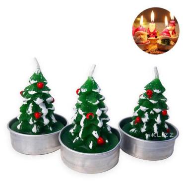 Imagem de Vela De Natal Decorativa 3D Personalizada Enfeite De Mesa Ar - Klizz