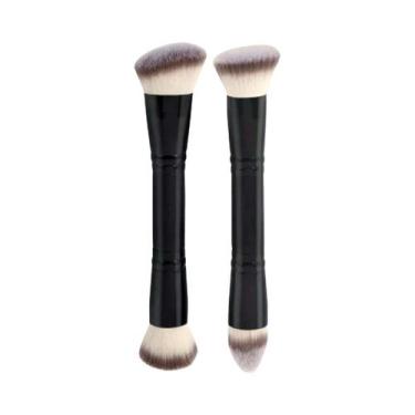 Imagem de Pincel De Maquiagem Multifuncional De Ponta Dupla Para Base, Contorno 