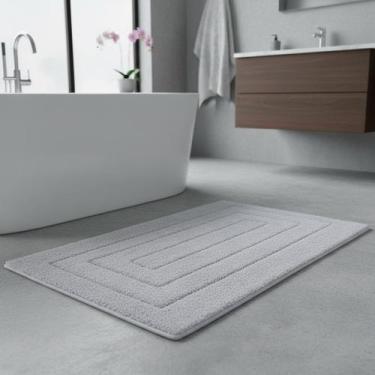 Imagem de Tapete Athenas Hydra Antiderrapante 50x100cm Rozac - Cinza, Athenas 50