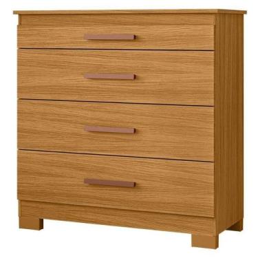 Imagem de Cômoda 4 Gavetas New Carvalho Americano Tx -incorplac - INCORPLAC MÓVE