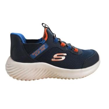 Imagem de Tenis Infantil Menino Skechers 403822l/Nvbl Brisk Burst, Marinho, Lara